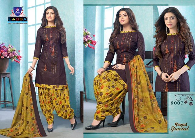  Arihant Lassa Payal Special 9 Latest Fancy Designer Regular Casual Wear Patiyala Printed Cotton Dress Material Collection 